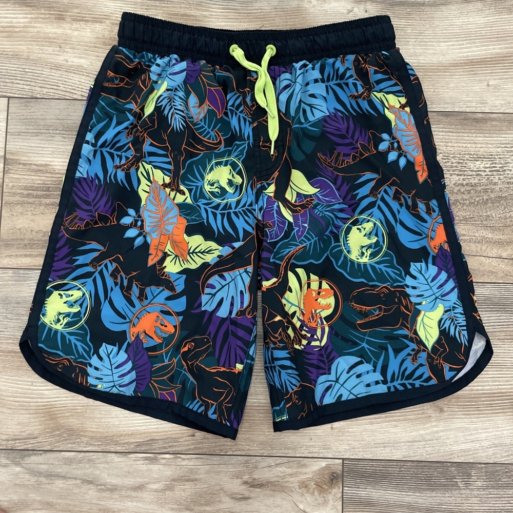 Jurassic World Boys Swim Trunks Size 10/12 Dinosaur Multicolor JKL001C2WT